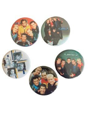 Blast from the Past: *NSYNC Vintage Pins (set of 5) Bringing the '90s Back!